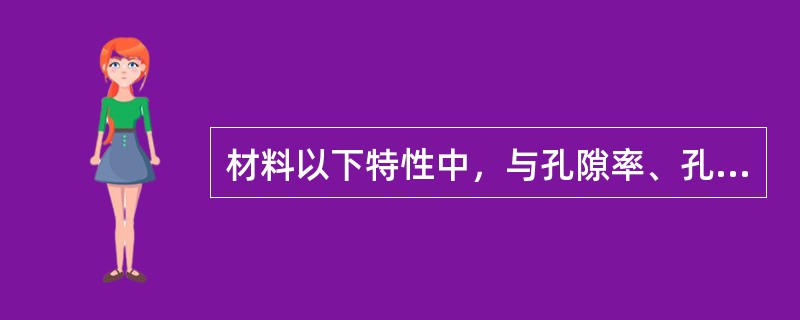 材料以下特性中，与孔隙率、孔隙特征无关的是（）