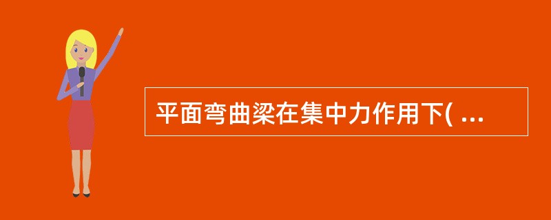 平面弯曲梁在集中力作用下( )发生突变。