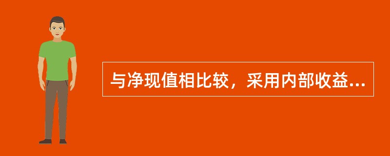 与净现值相比较，采用内部收益率法评价投资方案经济效果的优点最能够( )。