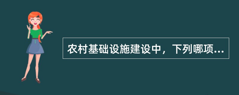 农村基础设施建设中，下列哪项不属于社会性基础设施（）。