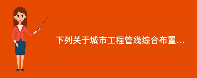 下列关于城市工程管线综合布置原则的表述，正确的是（）。