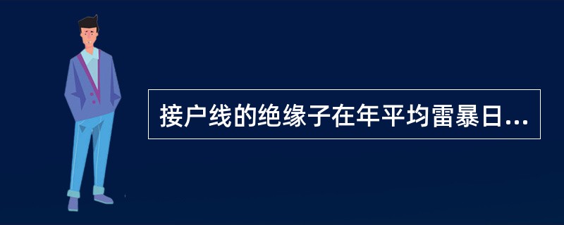 接户线的绝缘子在年平均雷暴日数不超过30、低压线被建筑物等屏蔽的地区或接户线距低压线路接地点不超过( )时，绝缘子铁脚可不接地。