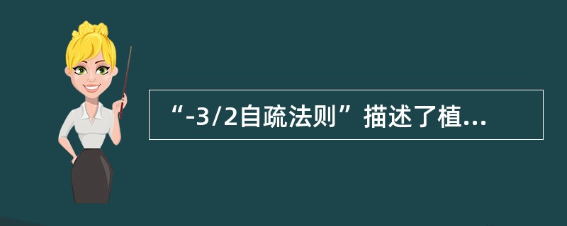 “-3/2自疏法则”描述了植物种群内个体间由于竞争而产生的（）。