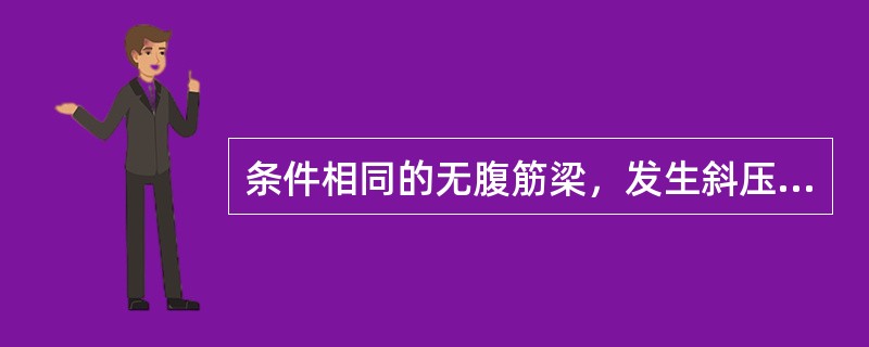 条件相同的无腹筋梁，发生斜压、斜拉和剪压三种破坏形态时，以下正确的是（）