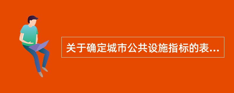 关于确定城市公共设施指标的表述中，错误的有（）。