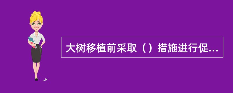 大树移植前采取（）措施进行促发须根处理。
