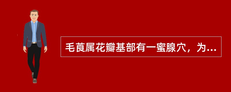 毛莨属花瓣基部有一蜜腺穴，为虫媒传粉的标志之-。（）