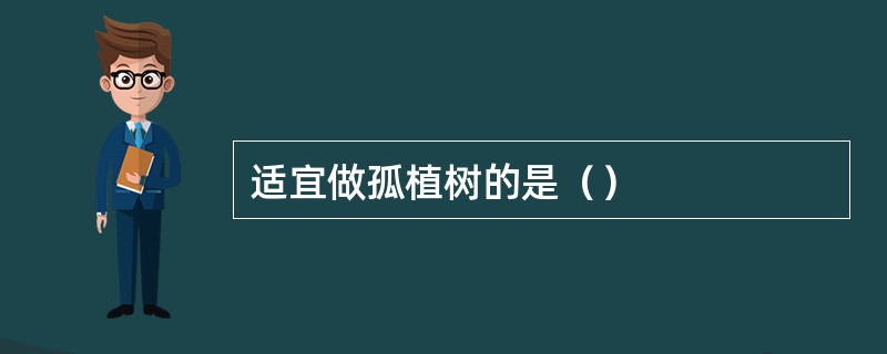 适宜做孤植树的是（）