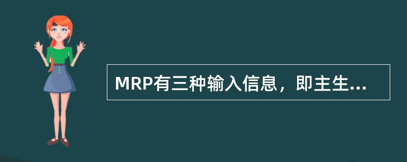 MRP有三种输入信息，即主生产计划、库存状态和( )信息。