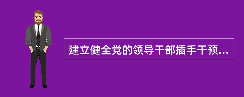 建立健全党的领导干部插手干预重大事项( )制度，发现利用职务便利违规干预干部选拔任用、工程建设、执纪执法、司法活动等问题，应当及时向上级党组织报告。