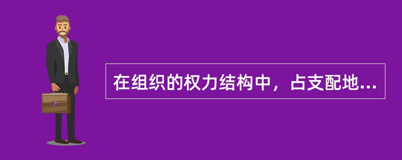 在组织的权力结构中，占支配地位的是( )。