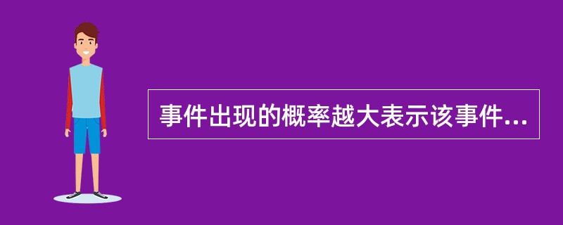 事件出现的概率越大表示该事件的信息量越大。( )