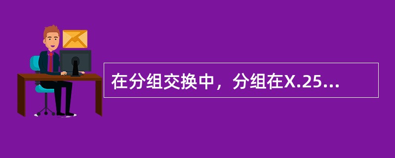 在分组交换中，分组在X.25的第三层进行处理，成为一个帧。( )