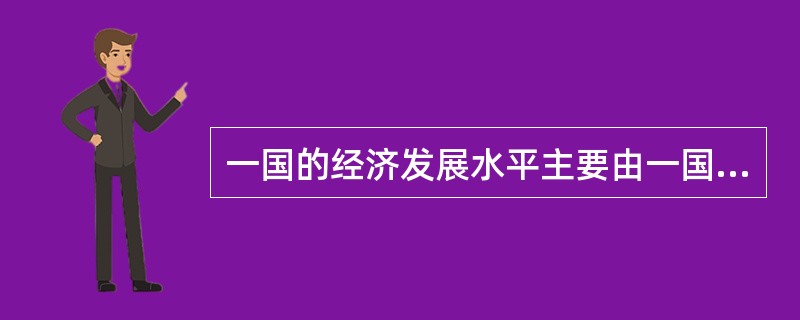 一国的经济发展水平主要由一国的国内生产总值的规模来反映。()