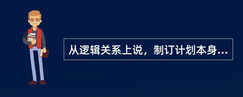 从逻辑关系上说，制订计划本身实际上构成了控制过程的（）。