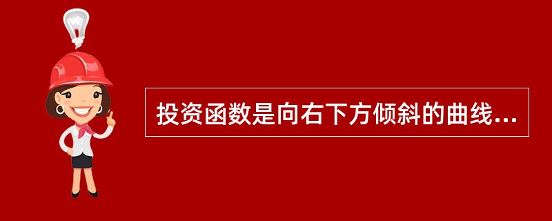 投资函数是向右下方倾斜的曲线。()