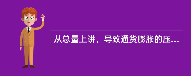 从总量上讲，导致通货膨胀的压力主要来自（）。
