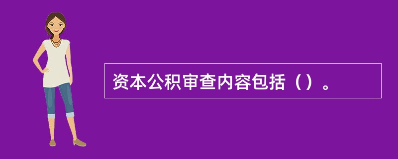 资本公积审查内容包括（）。