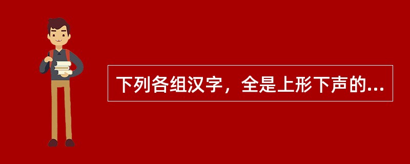 下列各组汉字，全是上形下声的字是()