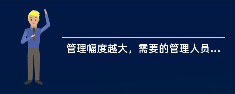 管理幅度越大，需要的管理人员越多，管理人员之间的协调工作越难做。( )