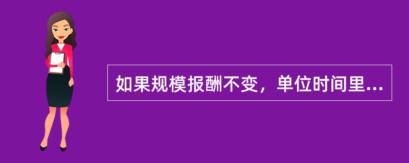 如果规模报酬不变，单位时间里增加了10%的劳动使用量，但保持资本量不变，则产出将（）。