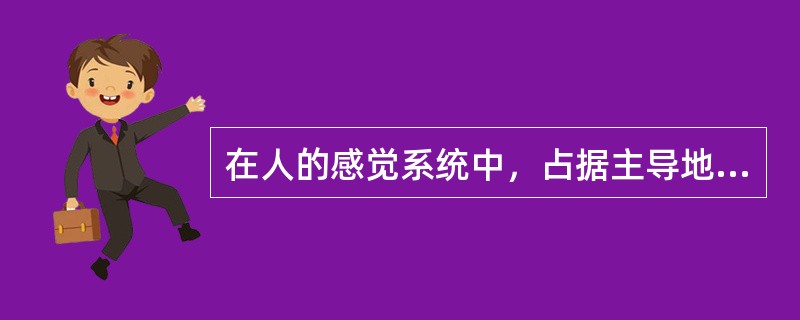 在人的感觉系统中，占据主导地位的是（）