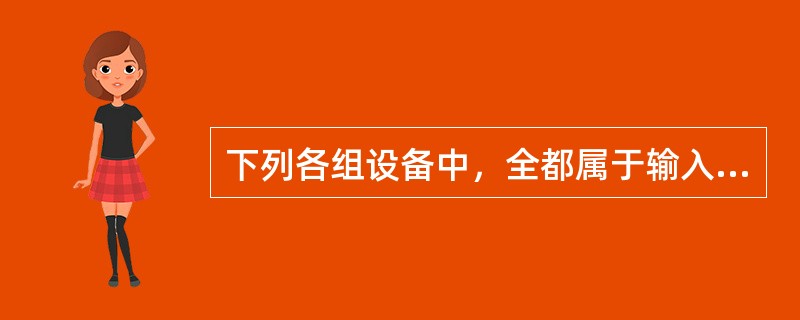 下列各组设备中，全都属于输入设备的一组是（）