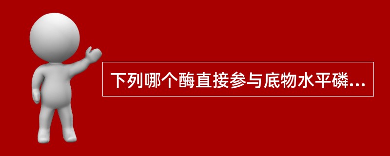 下列哪个酶直接参与底物水平磷酸化？（）