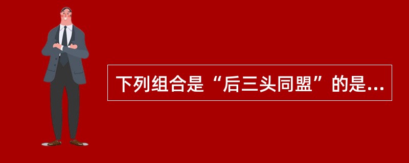 下列组合是“后三头同盟”的是（）。①屋大维②庞培③安东尼④雷必达