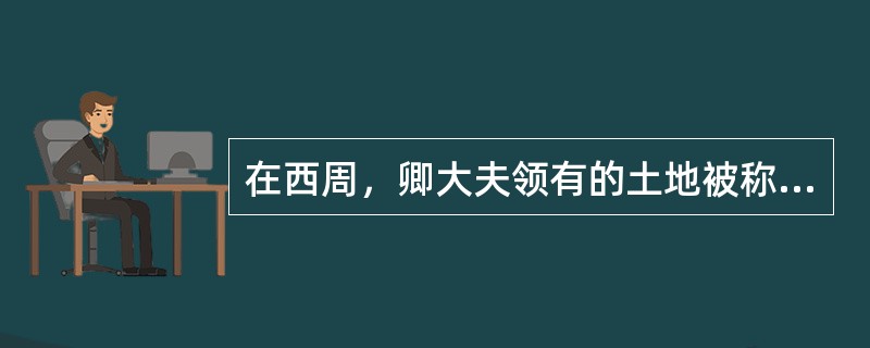 在西周，卿大夫领有的土地被称为（）。