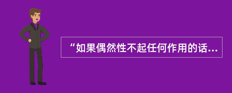 “如果偶然性不起任何作用的话，那么世界历史就会带有非常神秘的性质。”这是一种（）