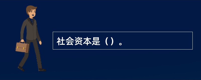 社会资本是（）。