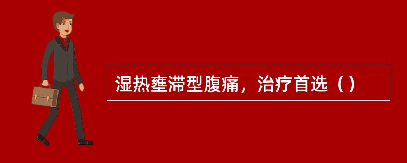 湿热壅滞型腹痛，治疗首选（）