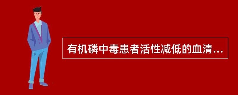 有机磷中毒患者活性减低的血清酶是（）