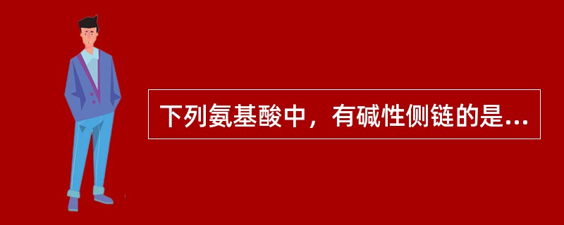 下列氨基酸中，有碱性侧链的是（）。