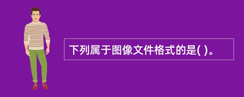 下列属于图像文件格式的是( )。