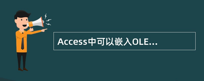 Access中可以嵌入OLE对象的字段类型是( )