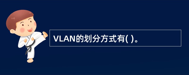 VLAN的划分方式有( )。