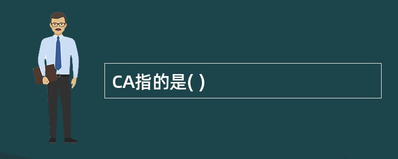 CA指的是( )