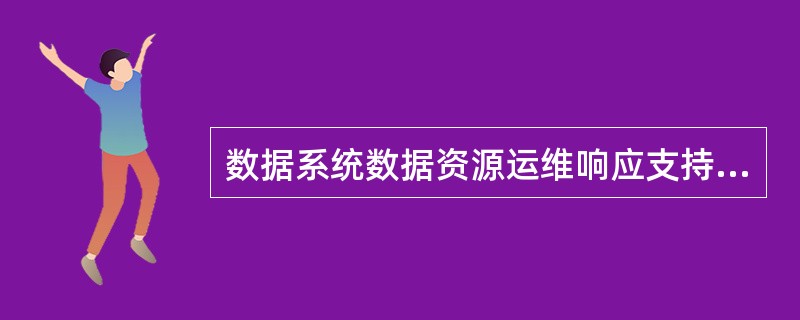 数据系统数据资源运维响应支持不包括( )