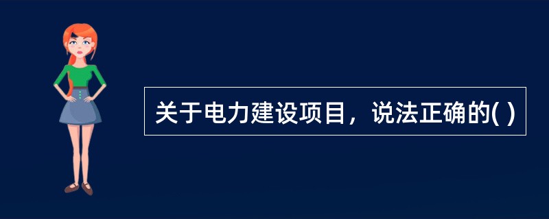 关于电力建设项目，说法正确的( )