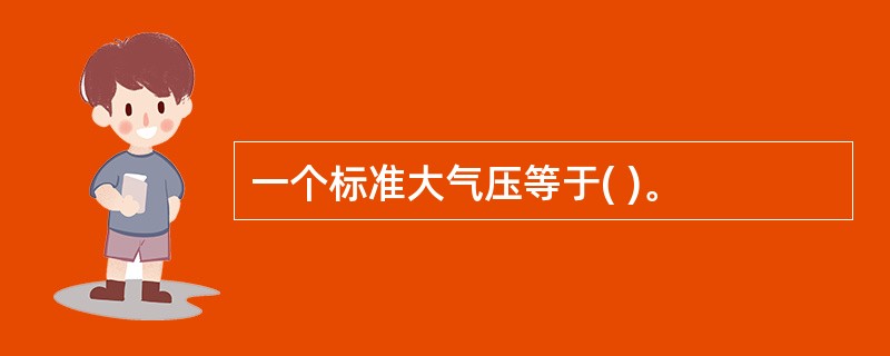 一个标准大气压等于( )。