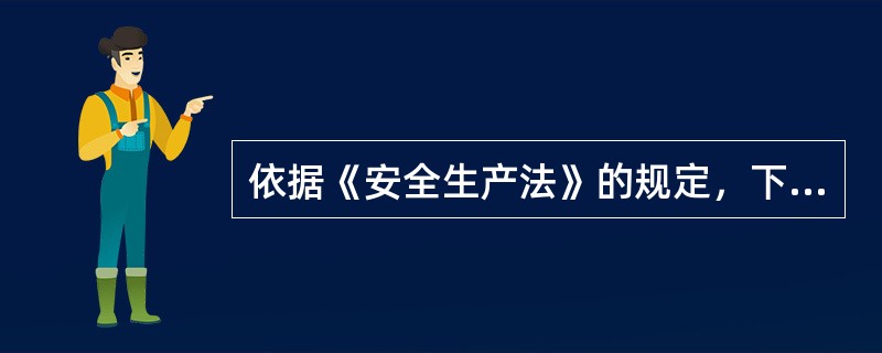 依据《安全生产法》的规定，下列安全工作职责，属于生产经营单位主要负责人的是( )。