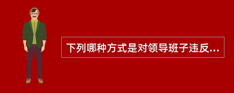 下列哪种方式是对领导班子违反党风廉政建设责任制的追究方式？( )