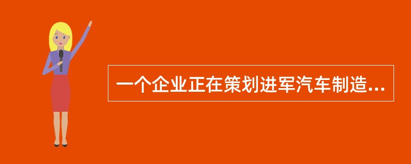 一个企业正在策划进军汽车制造领域，这一战略层次属于( )。