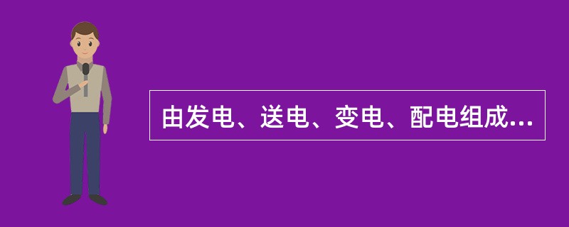 由发电、送电、变电、配电组成的整体称为电力系统。( )