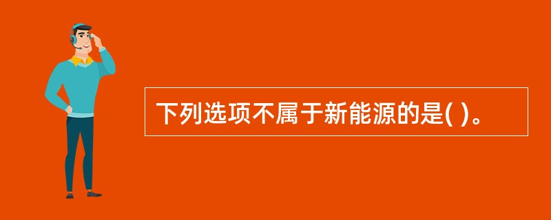 下列选项不属于新能源的是( )。